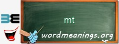 WordMeaning blackboard for mt